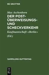 Book cover of Der Post-Überweisungs- und Scheckverkehr by Max Aschenborn