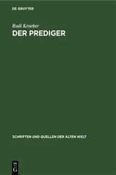 Book cover of Der Prediger by Rudi Kroeber