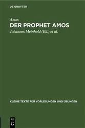 Book cover of Der Prophet Amos by Amos