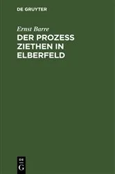 Book cover of Der Prozeß Ziethen in Elberfeld by Unknown