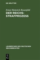 Book cover of Der Reichs-Strafprozeß by Ernst Heinrich Rosenfeld