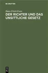 Book cover of Der Richter und das unsittliche Gesetz by Unknown