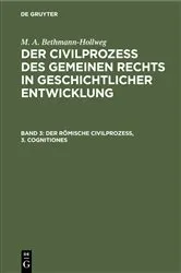 Book cover of Der römische Civilprozeß, 3. Cognitiones by Unknown