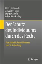Book cover of Der Schutz des Individuums durch das Recht by Unknown