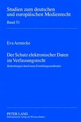 Book cover of Der Schutz elektronischer Daten im Verfassungsrecht by Dieter Dörr