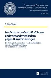 Book cover of Der Schutz von Geschaeftsfuehrern und Vorstandsmitgliedern gegen Diskriminierungen by Ulrich Preis
