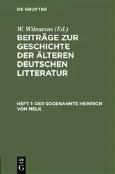 Book cover of Der sogenannte Heinrich von Melk by W. Wilmanns