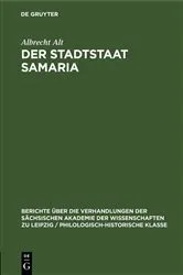 Book cover of Der Stadtstaat Samaria by Unknown