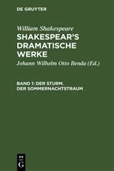 Book cover of Der Sturm. Der Sommernachtstraum by Johann Wilhelm Otto Benda