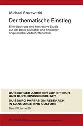 Book cover of Der thematische Einstieg by Ulrich Ammon