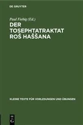 Book cover of Der Tosephtatraktat Roš Haššana by Paul Fiebig