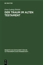 Book cover of Der Traum im Alten Testament by Ernst Ludwig Ehrlich