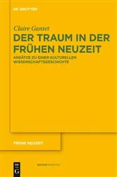 Book cover of Der Traum in der Frühen Neuzeit by Claire Gantet