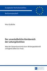 Book cover of Der unveraeußerliche Kernbereich der Leitungsfunktion by Nina Kristin Grabolle