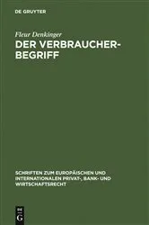 Book cover of Der Verbraucherbegriff by Fleur Denkinger