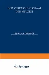 Book cover of Der Verfassungsstaat der Neuzeit by C.J. Friedrich