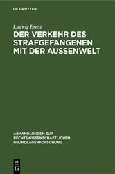 Book cover of Der Verkehr des Strafgefangenen mit der Außenwelt by Unknown