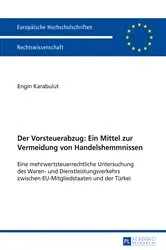 Book cover of Der Vorsteuerabzug: Ein Mittel zur Vermeidung von Handelshemmnissen by Engin Karabulut