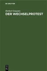 Book cover of Der Wechselprotest by Herbert Graunitz