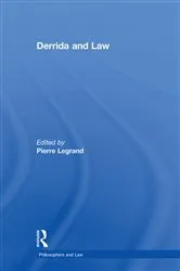 Book cover of Derrida and Law by Pierre Legrand