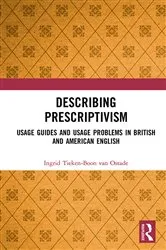 Book cover of Describing Prescriptivism by Ingrid Tieken-Boon van Ostade