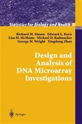 Book cover of Design and Analysis of DNA Microarray Investigations by Richard M. Simon