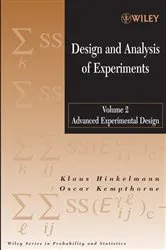 Book cover of Design and Analysis of Experiments, Volume 2 by Unknown