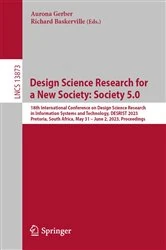 Book cover of Design Science Research for a New Society: Society 5.0 by Aurona Gerber