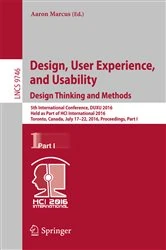Book cover of Design, User Experience, and Usability: Design Thinking and Methods by Aaron Marcus