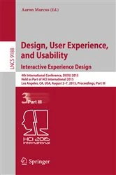 Book cover of Design, User Experience, and Usability: Interactive Experience Design by Aaron Marcus