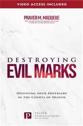 Book cover of Destroying Evil Marks by Prayer M. Madueke