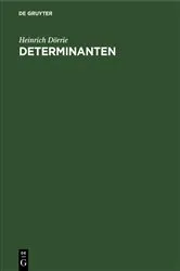 Book cover of Determinanten by Heinrich Dörrie