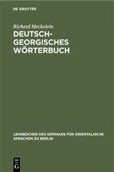 Book cover of Deutsch-Georgisches Wörterbuch by Richard Meckelein