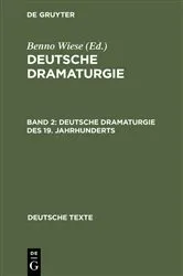 Book cover of Deutsche Dramaturgie des 19. Jahrhunderts by Benno Wiese