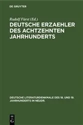 Book cover of Deutsche Erzaehler des achtzehnten Jahrhunderts by Rudolf Fürst