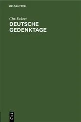Book cover of Deutsche Gedenktage by Chr. Eckert