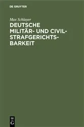 Book cover of Deutsche Militär- und Civilstrafgerichtsbarkeit by Unknown