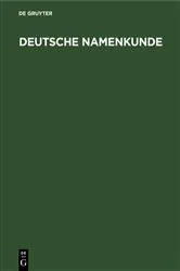 Book cover of Deutsche Namenkunde (5th ed.) by Unknown