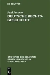 Book cover of Deutsche Rechtsgeschichte (2nd ed.) by Paul Posener