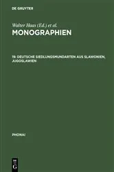 Book cover of Deutsche Siedlungsmundarten aus Slawonien, Jugoslawien by Hanna Popadić