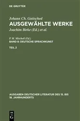 Book cover of Deutsche Sprachkunst. Zweiter Teil by Johann Christoph Gottsched