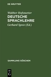 Book cover of Deutsche Sprachlehre (9th ed.) by Walther Hofstaetter