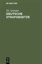Book cover of Deutsche Strafgesetze by Th. Schrader