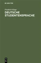 Book cover of Deutsche Studentensprache by Friedrich Kluge