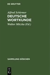 Book cover of Deutsche Wortkunde (5th ed.) by Alfred Schirmer