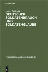 Book cover of Deutscher Soldatenbrauch und Soldatenglaube by Hanns Bächtold