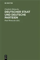 Book cover of Deutscher Staat und Deutsche Parteien by Friedrich Meinecke