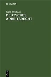 Book cover of Deutsches Arbeitsrecht by Erich Melsbach