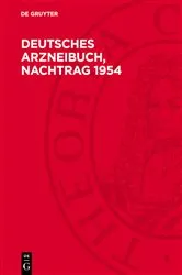 Book cover of Deutsches Arzneibuch, Nachtrag 1954 (6th ed.) by Unknown
