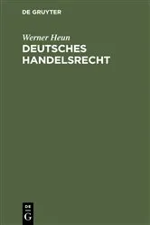 Book cover of Deutsches Handelsrecht by Werner Heun